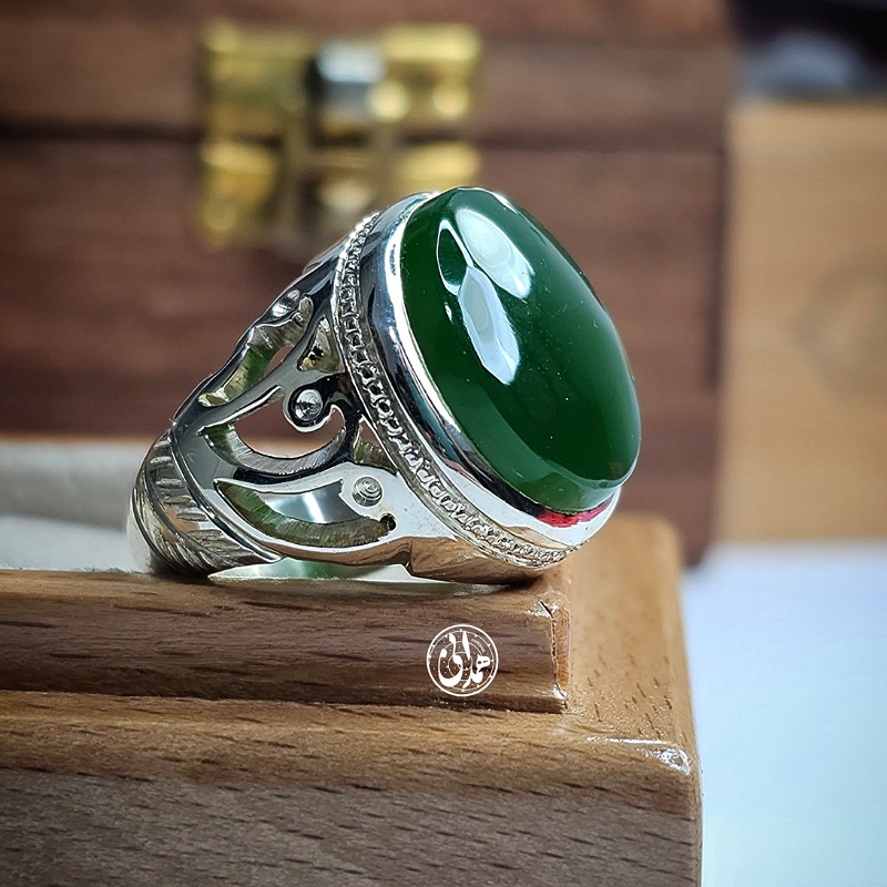 انگشتر یشم ختن مردانه